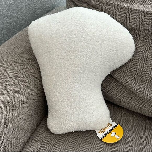 NWT Peanuts Snoopy Decorative Baseball Pillow By Nourison Home Size 16”x17” - Picture 2 of 6